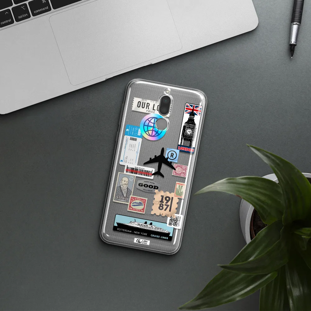 Stamp Stickers Huawei Mate 10 Lite Clear TPU Case