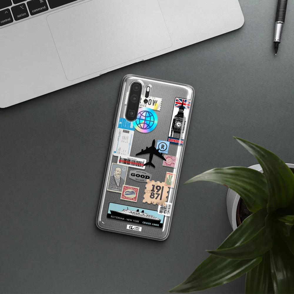 Stamp Stickers Huawei P30 Pro Clear TPU Case