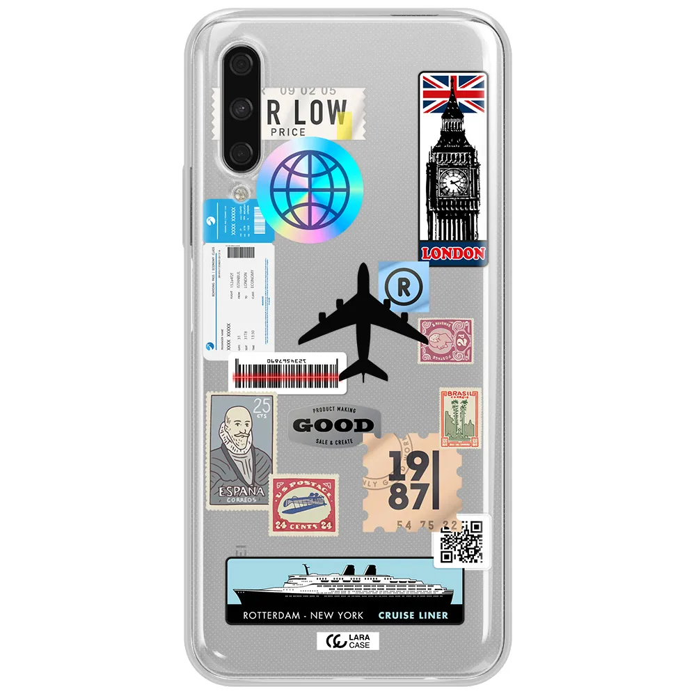 Stamp Stickers Huawei Y9S Clear Tpu Case
