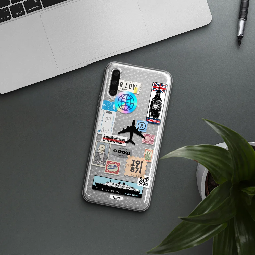 Stamp Stickers Huawei Y9S Clear Tpu Case