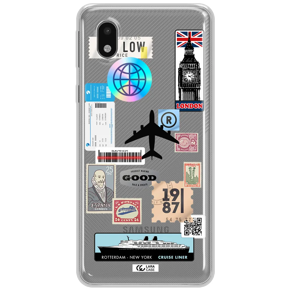 Stamp Stickers Samsung A01 Core Clear Tpu Case