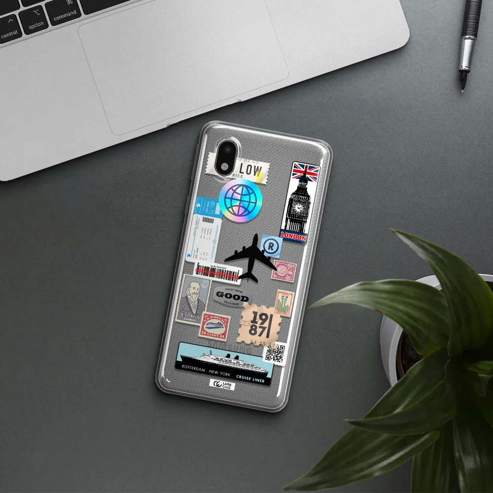 Stamp Stickers Samsung A01 Core Clear Tpu Case