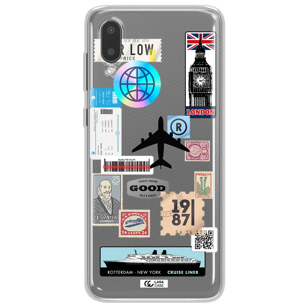 Stamp Stickers Samsung A02 Clear TPU Case