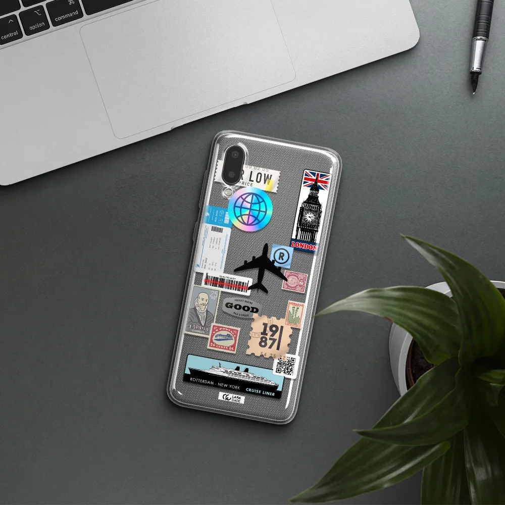 Stamp Stickers Samsung A02 Clear TPU Case