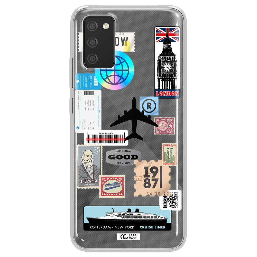 Stamp Stickers Samsung A02S Clear TPU Case