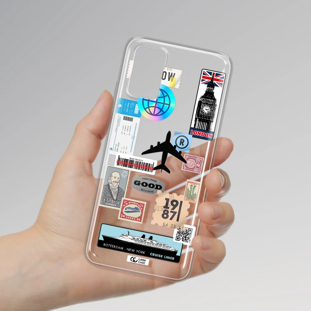 Stamp Stickers Samsung A02S Clear TPU Case