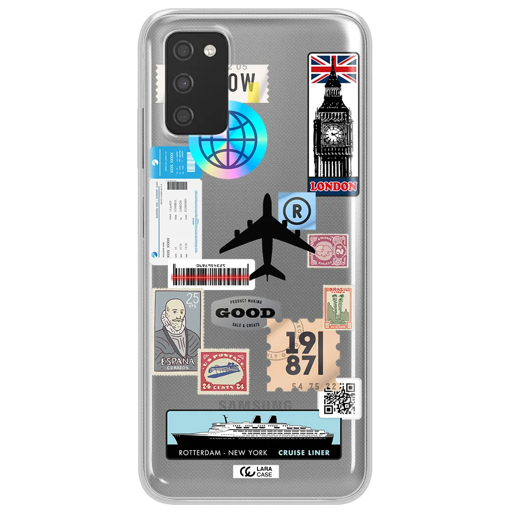 Stamp Stickers Samsung A03S Clear TPU Case