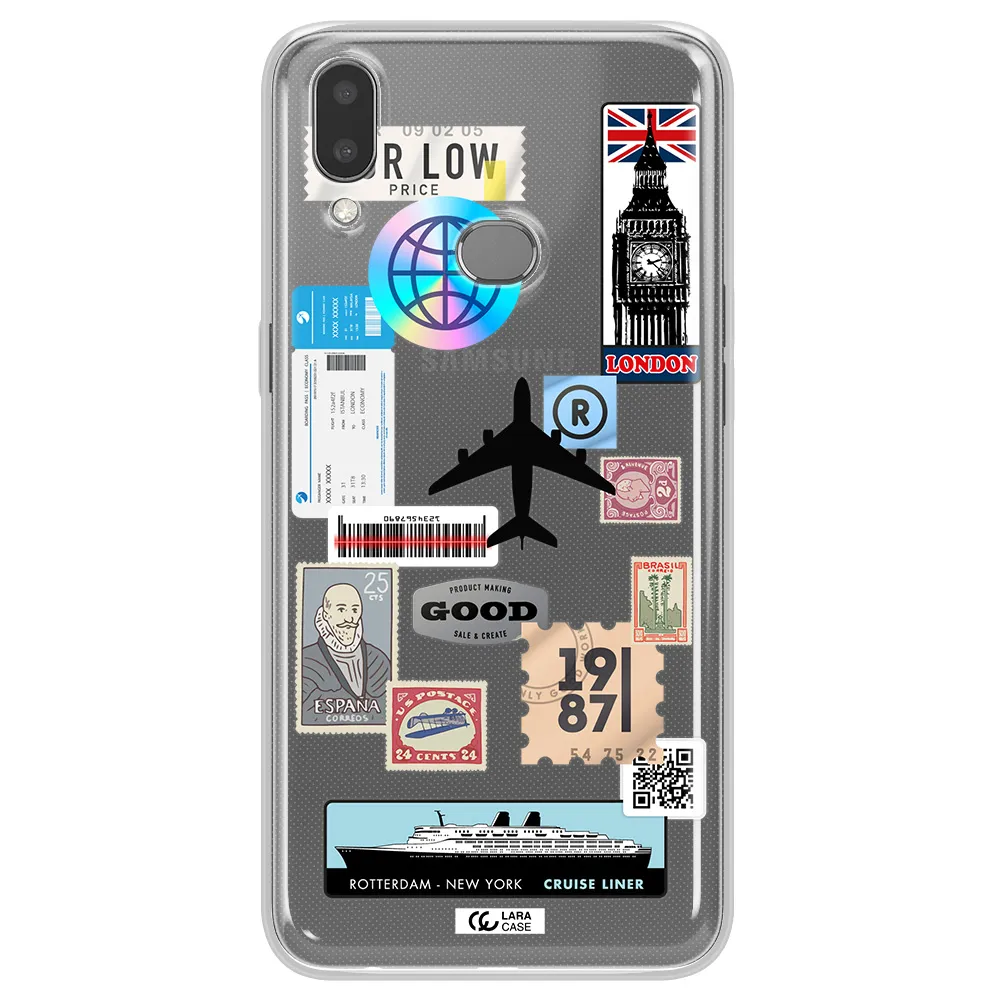 Stamp Stickers Samsung A10S Clear TPU Case