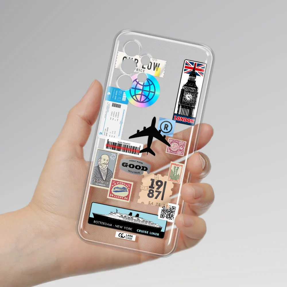 Stamp Stickers Samsung A13 4g Clear TPU Case