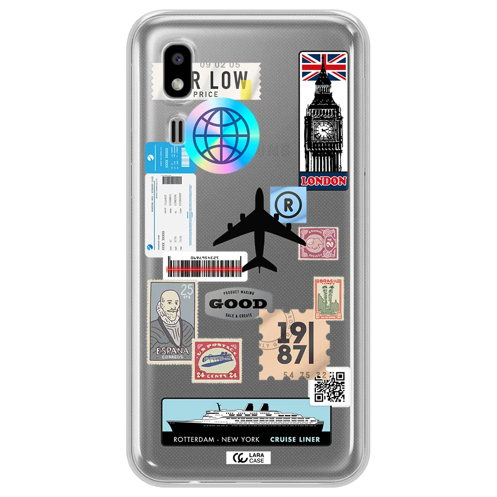 Stamp Stickers Samsung A2 Core Clear TPU Case