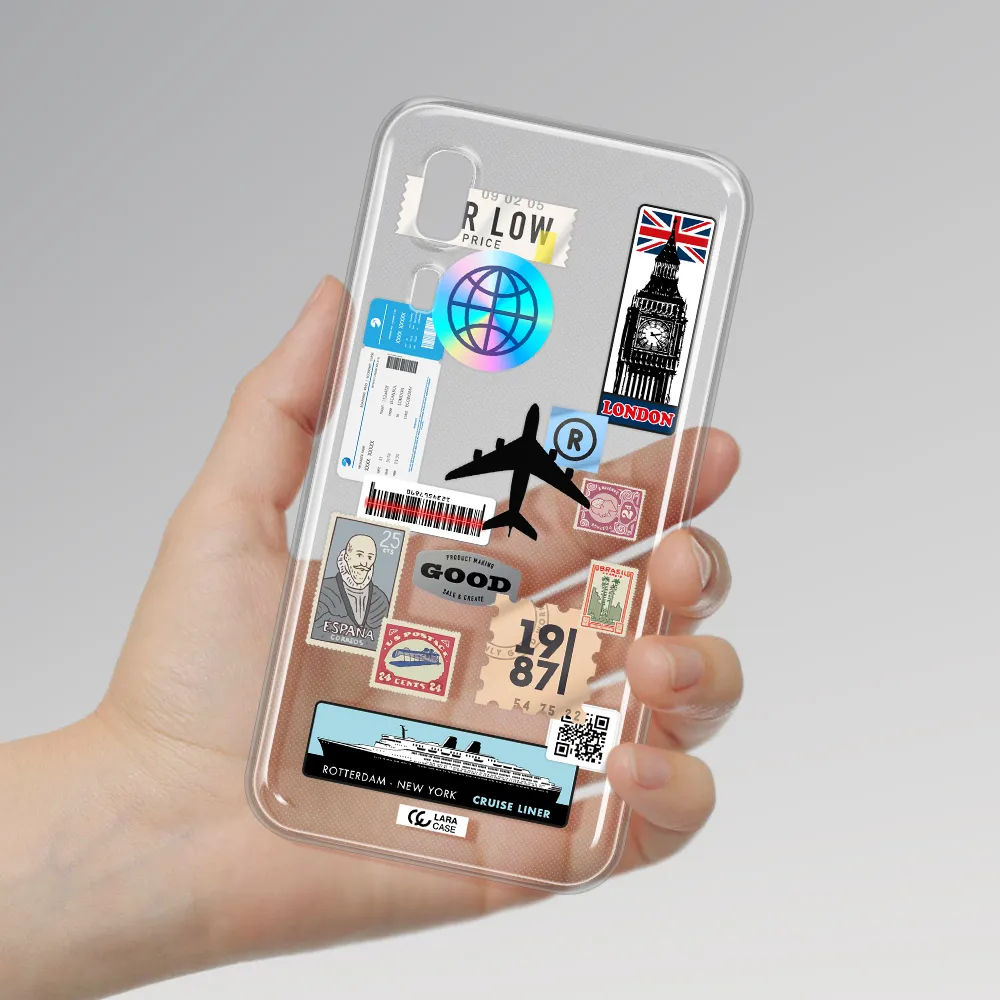 Stamp Stickers Samsung A2 Core Clear TPU Case