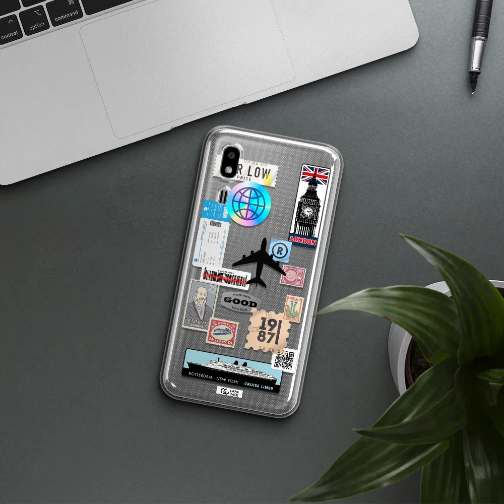 Stamp Stickers Samsung A2 Core Clear TPU Case