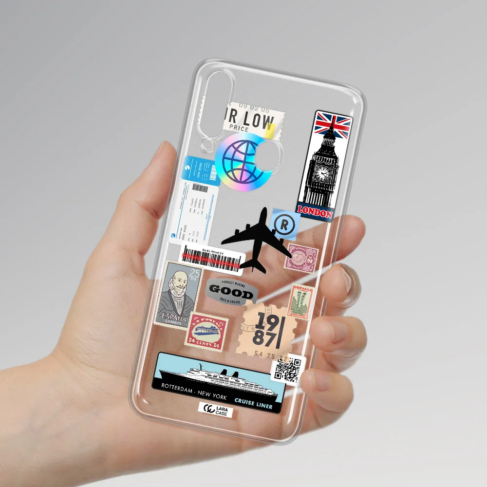 Stamp Stickers Samsung A20S Clear TPU Case