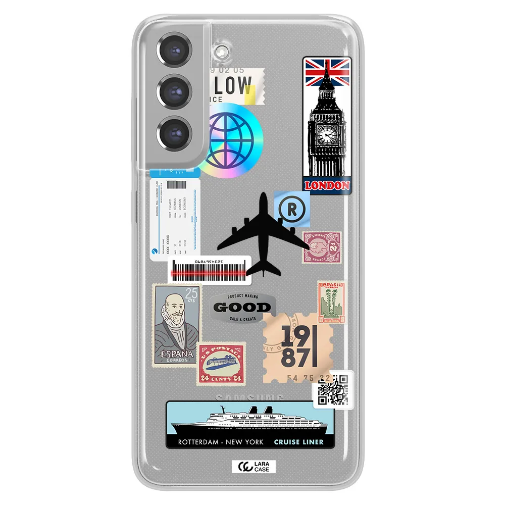 Stamp Stickers Samsung A21 Fe Clear TPU Case
