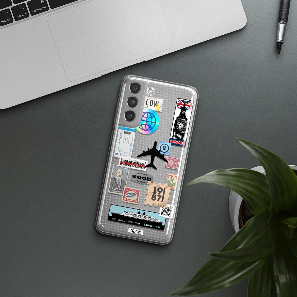 Stamp Stickers Samsung A21 Fe Clear TPU Case