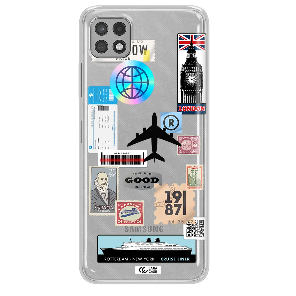 Stamp Stickers Samsung A22 5g Clear TPU Case