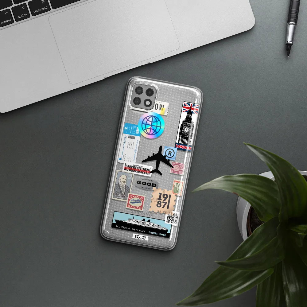 Stamp Stickers Samsung A22 5g Clear TPU Case