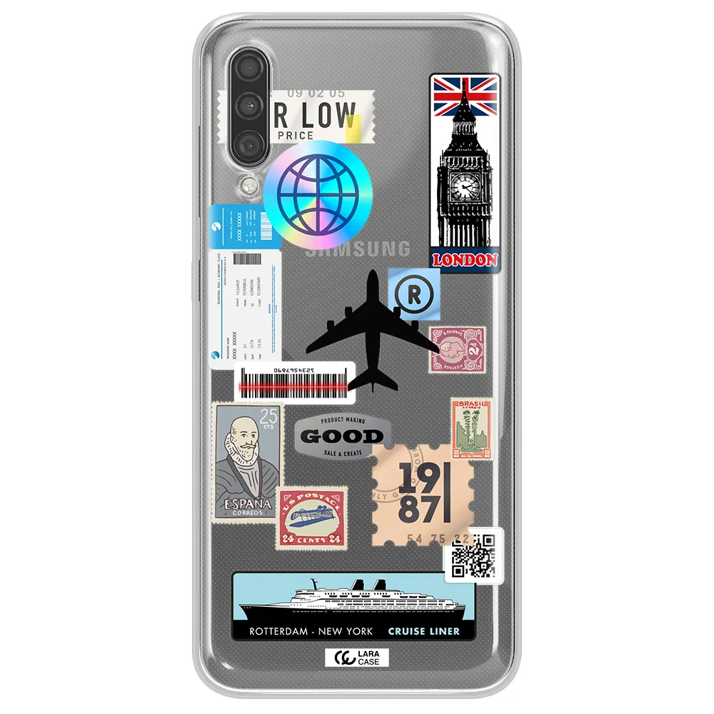Stamp Stickers Samsung A30S Clear TPU Case