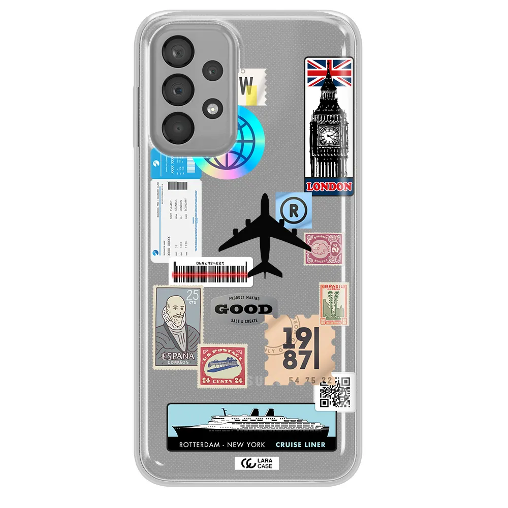 Stamp Stickers Samsung A33 Clear TPU Case
