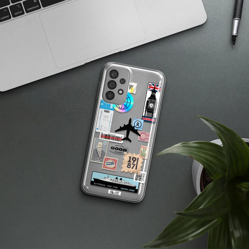 Stamp Stickers Samsung A33 Clear TPU Case