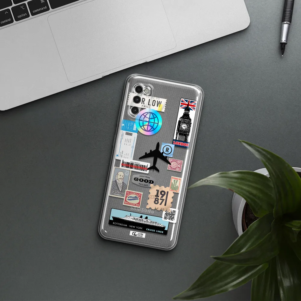 Stamp Stickers Samsung A41 Clear Tpu Case