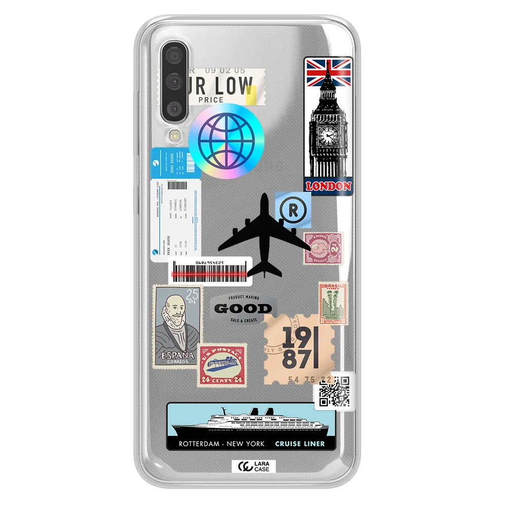 Stamp Stickers Samsung A50S Clear Tpu Case