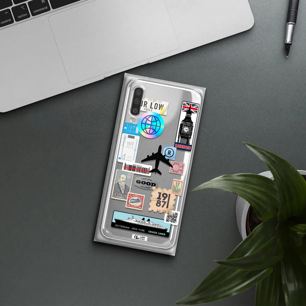 Stamp Stickers Samsung A50S Clear Tpu Case