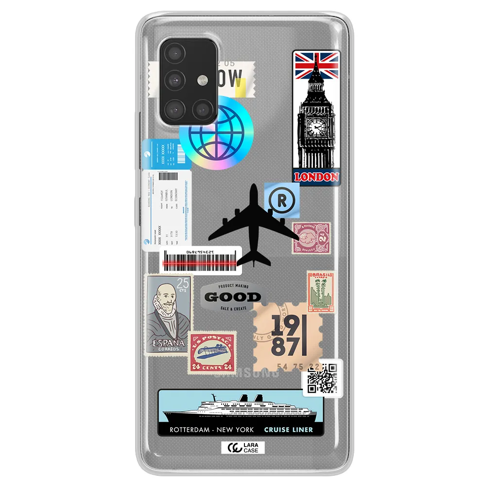 Stamp Stickers Samsung A51 Clear TPU Case