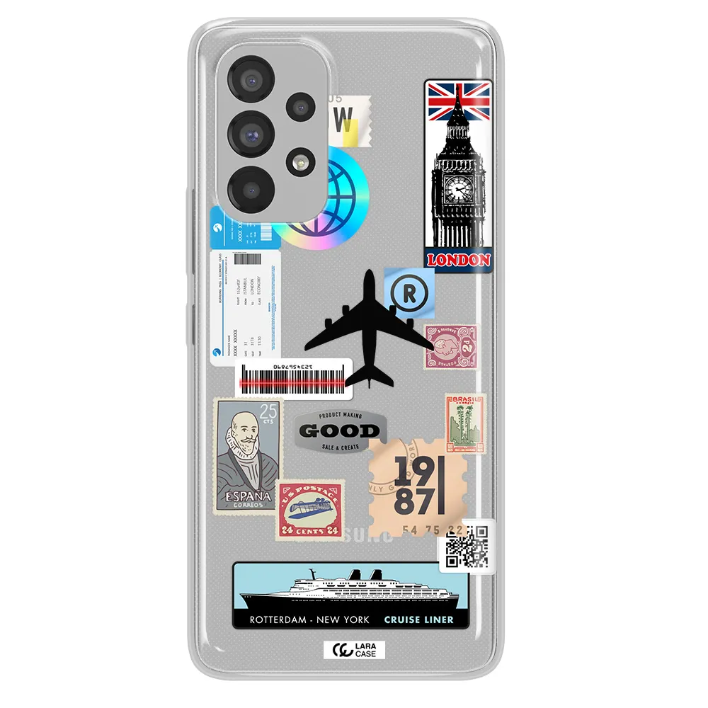 Stamp Stickers Samsung A53 Clear TPU Case