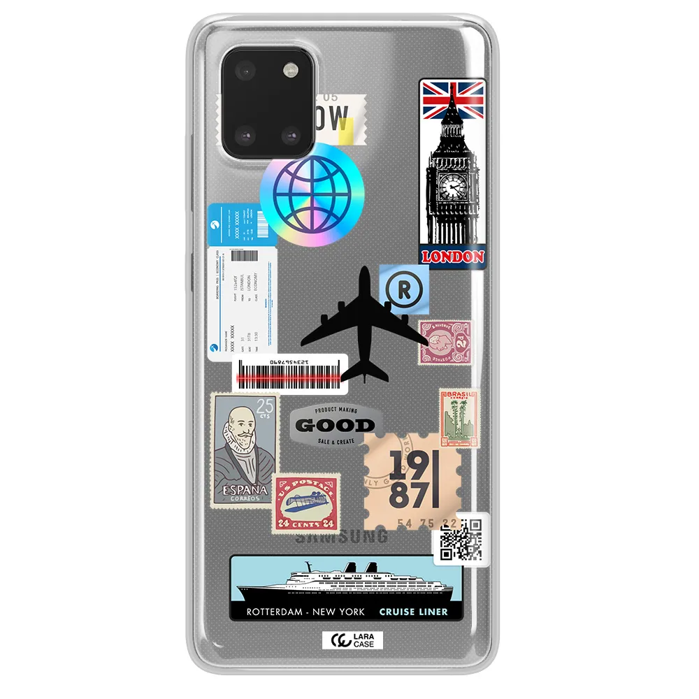 Stamp Stickers Samsung A81 Clear TPU Case