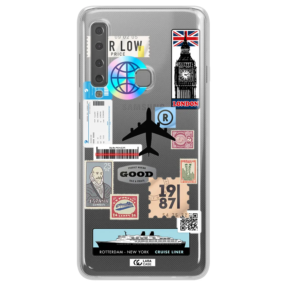 Stamp Stickers Samsung A9 2018 Clear TPU Case