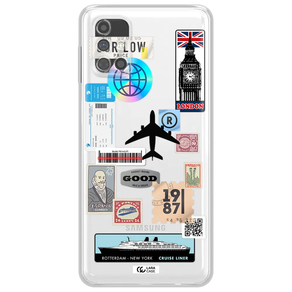 Stamp Stickers Samsung M31S Clear TPU Case