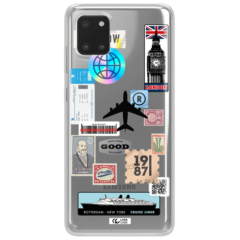Stamp Stickers Samsung Note 10 Lite Clear TPU Case