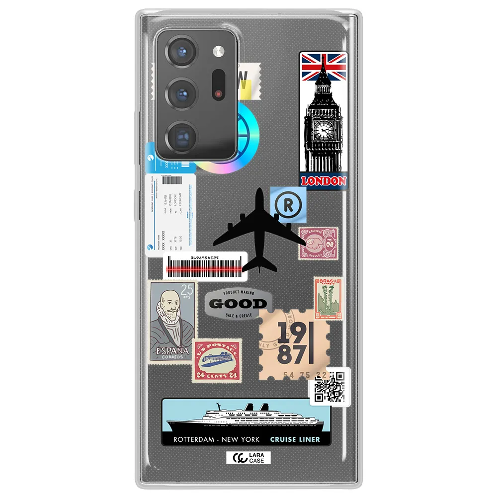 Stamp Stickers Samsung Note 20 Ultra Clear TPU Case