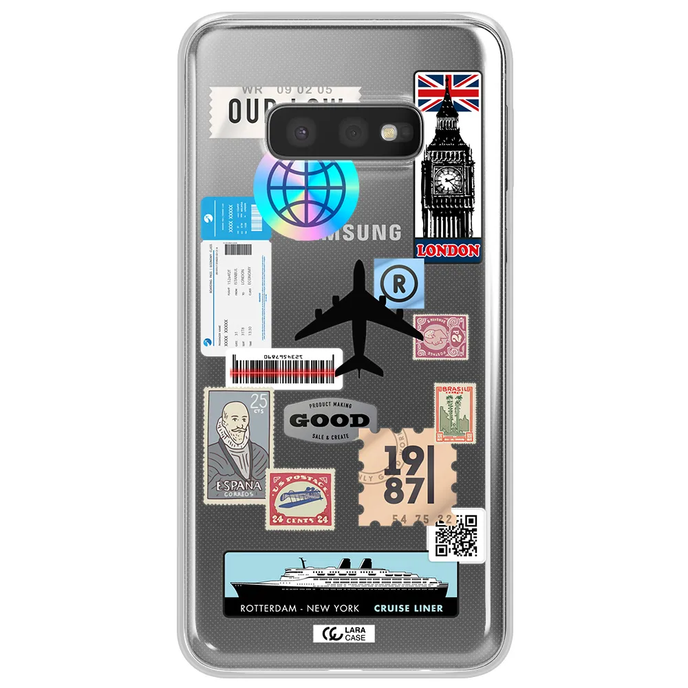 Stamp Stickers Samsung S10e Clear TPU Case