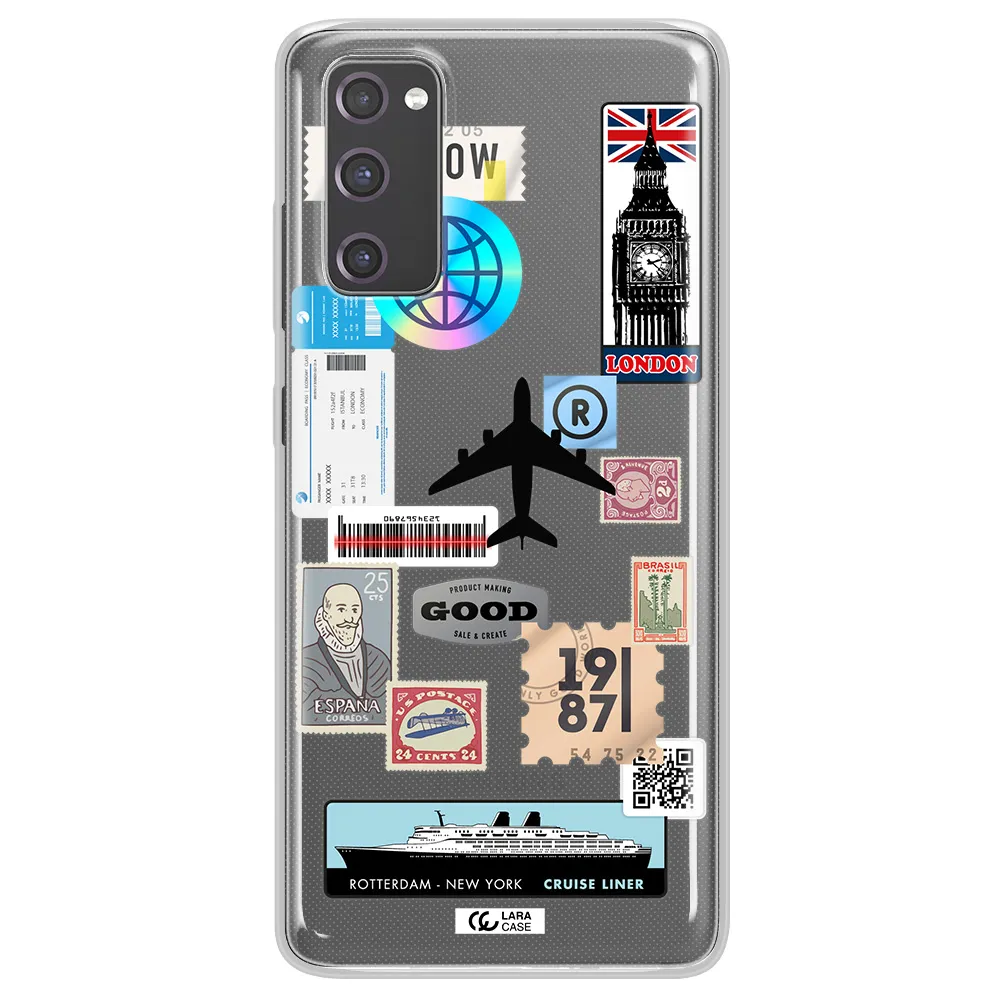 Stamp Stickers Samsung S20 Fe Clear TPU Case
