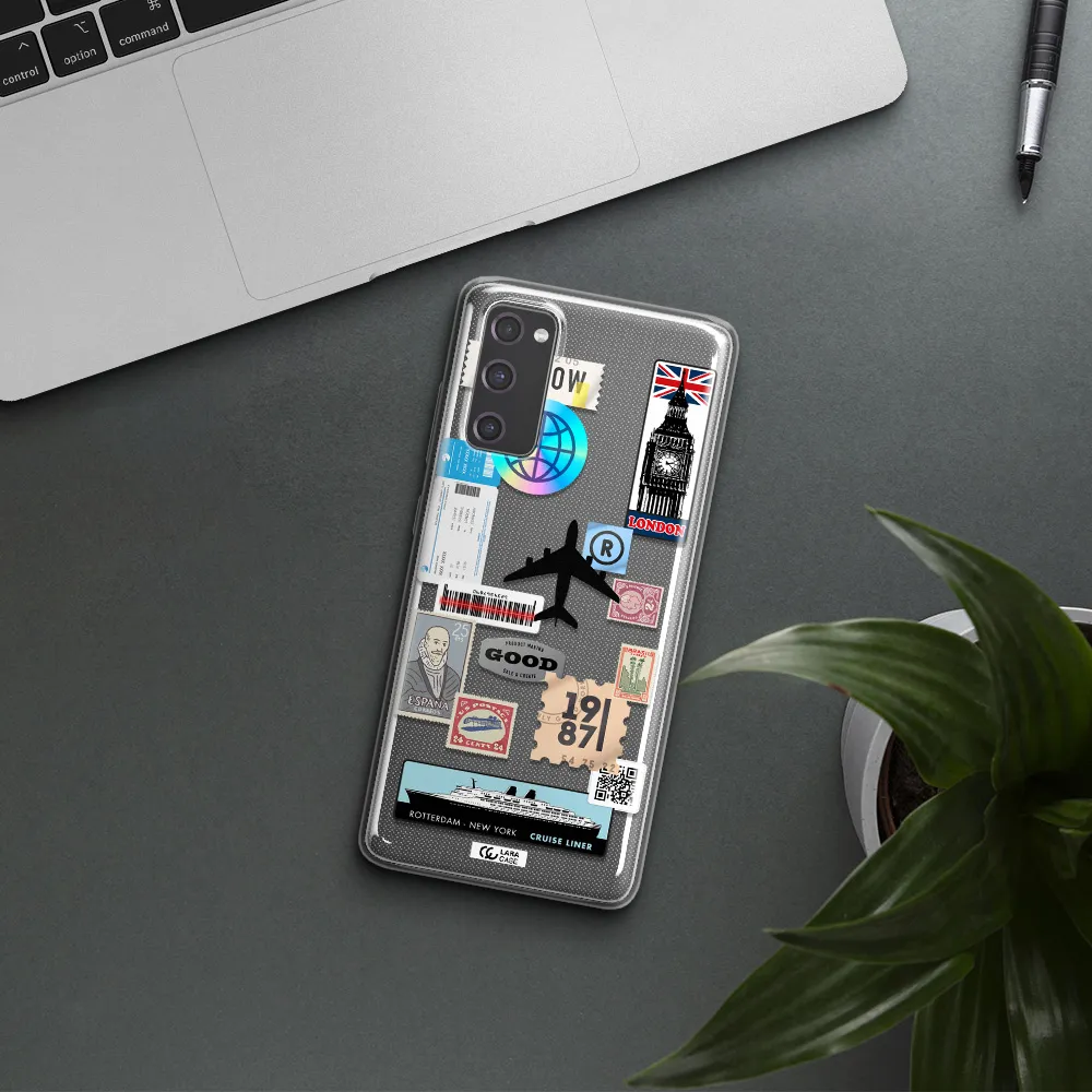 Stamp Stickers Samsung S20 Fe Clear TPU Case