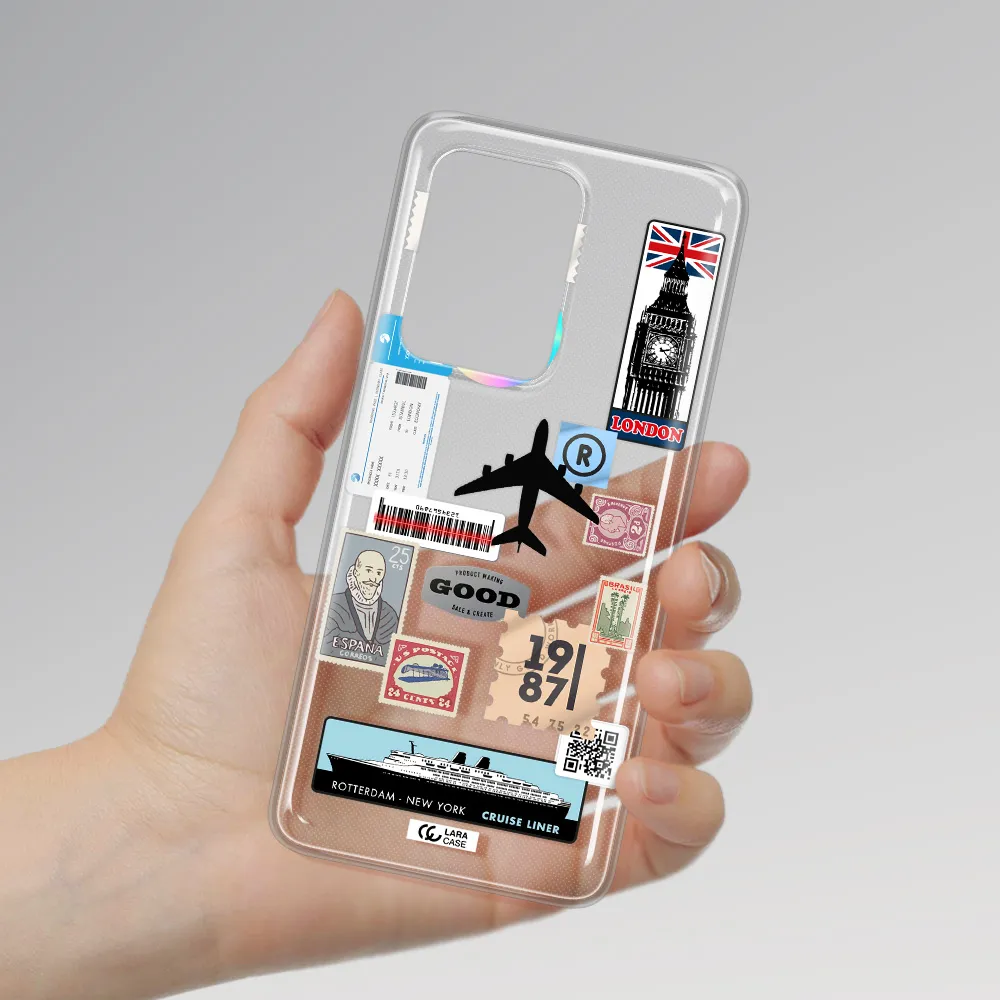 Stamp Stickers Samsung S20 Ultra Clear TPU Case
