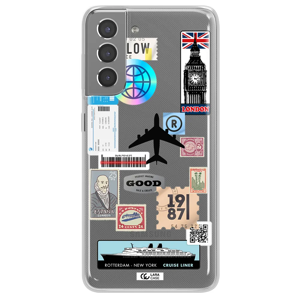 Stamp Stickers Samsung S21 Clear TPU Case