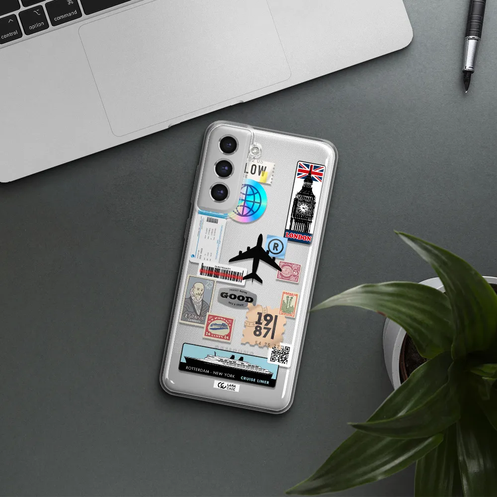 Stamp Stickers Samsung S21 Fe Clear Tpu Case