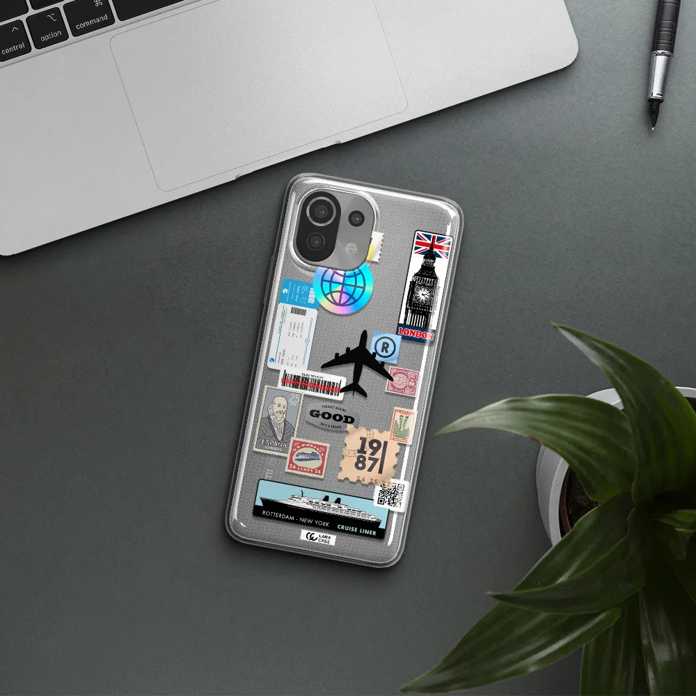 Stamp Stickers Xiaomi Mi 11 Lite Clear TPU Case