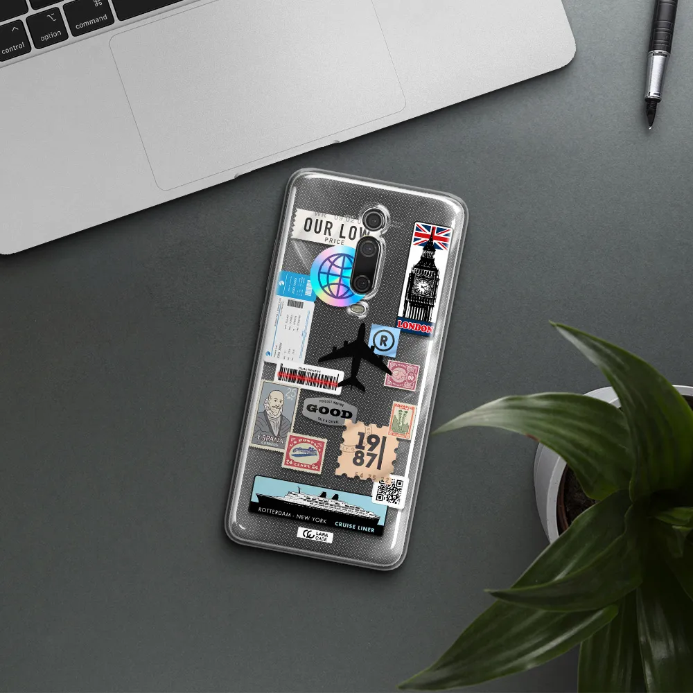 Stamp Stickers Xiaomi Mi 9T Clear TPU Case