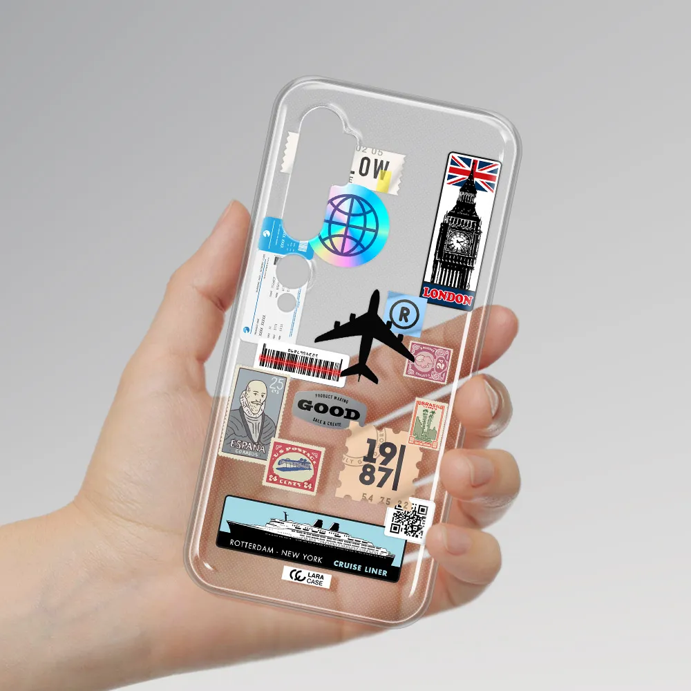 Stamp Stickers Xiaomi Mi Note 10 Clear TPU Case
