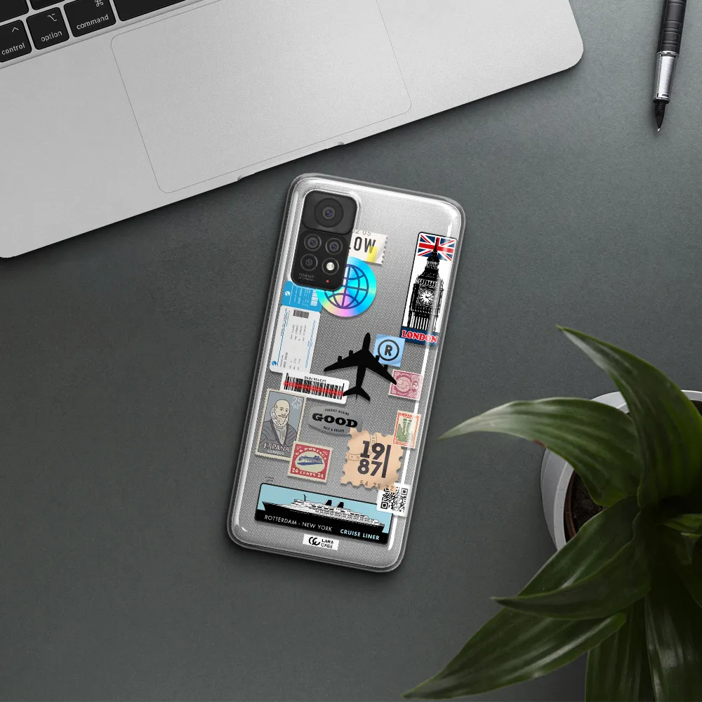 Stamp Stickers Xiaomi Note 11 Pro Clear TPU Case