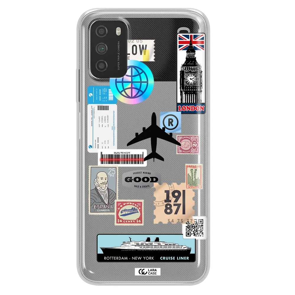 Stamp Stickers Xiaomi Poco M3 Clear TPU Case
