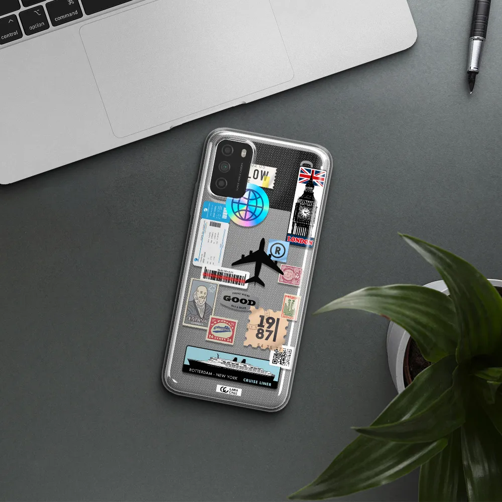 Stamp Stickers Xiaomi Poco M3 Clear TPU Case