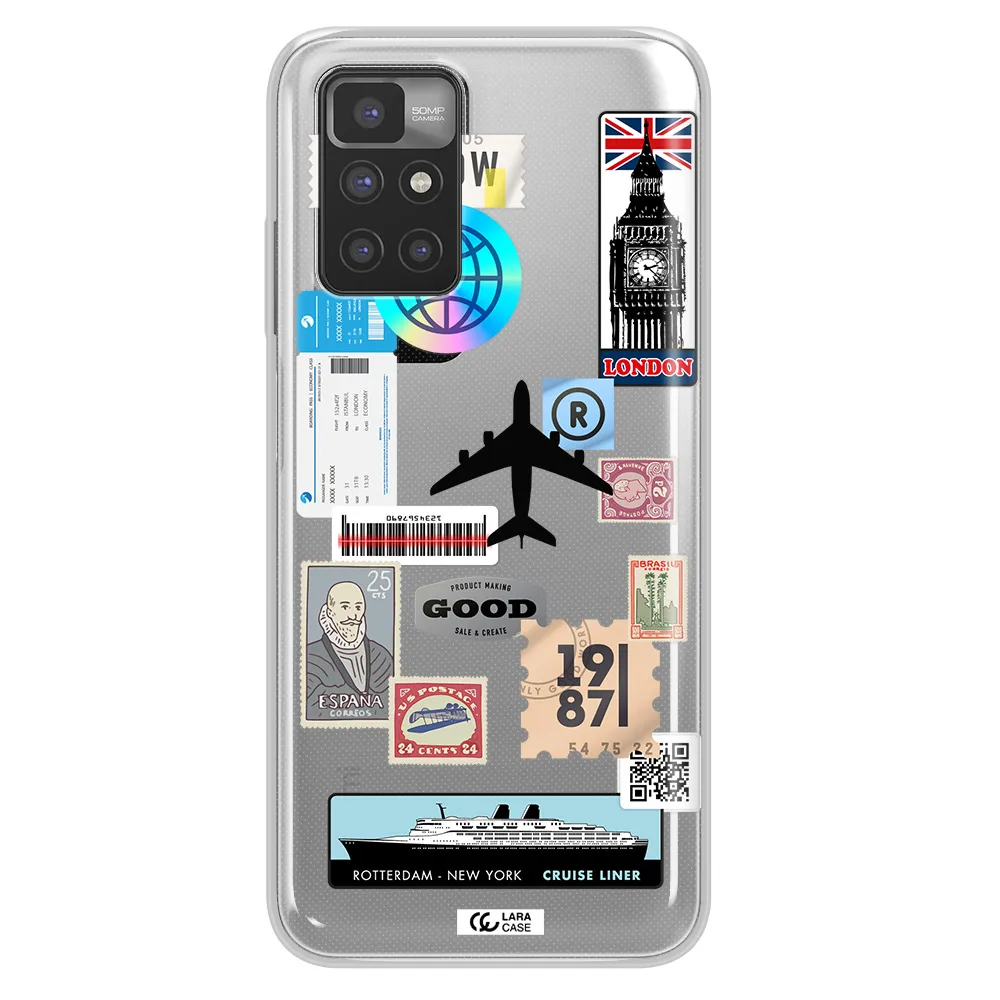 Stamp Stickers Xiaomi Redmi 10 Clear TPU Case