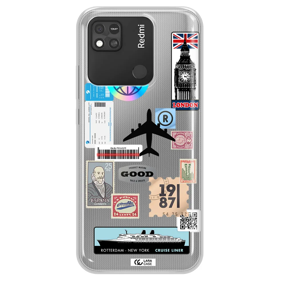 Stamp Stickers Xiaomi Redmi 10A Clear TPU Case