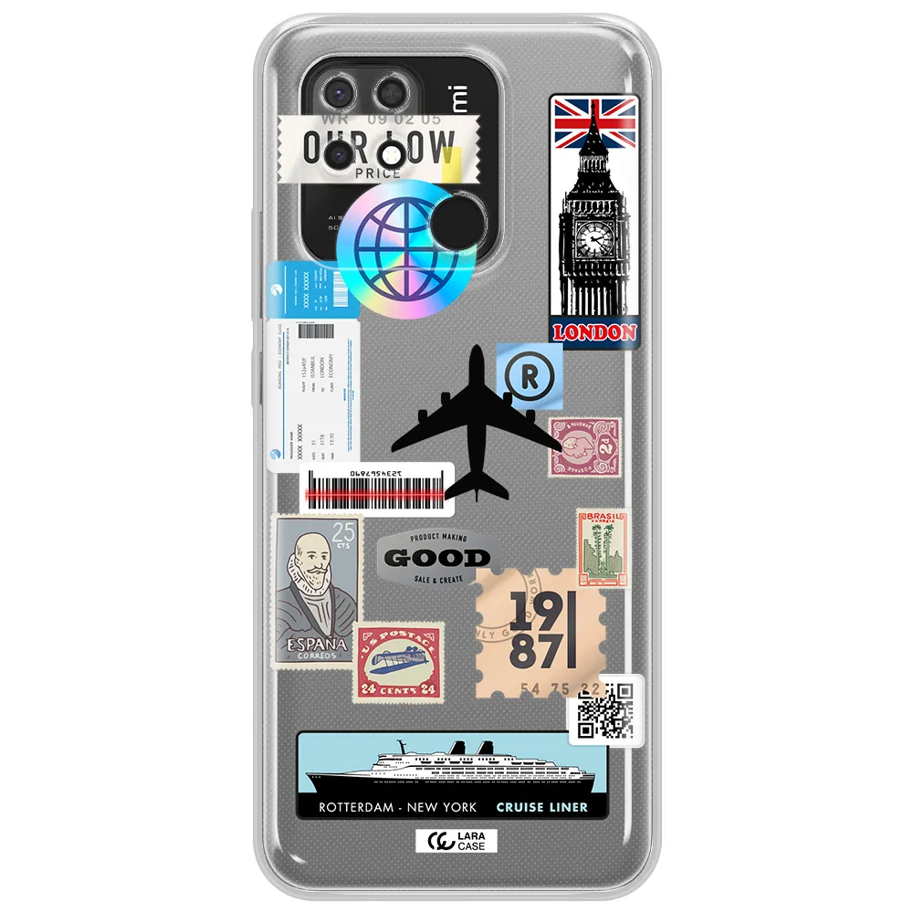 Stamp Stickers Xiaomi Redmi 10C Clear TPU Case