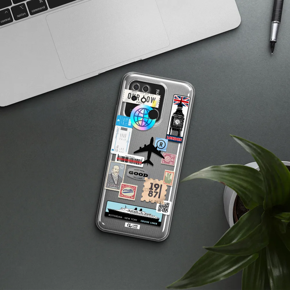 Stamp Stickers Xiaomi Redmi 10C Clear TPU Case